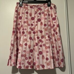 Willi Smith pink polka dot skirt